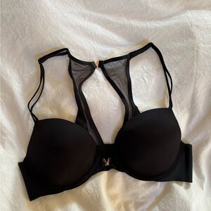 Victoria's Secret Black Strappy Mesh Bra